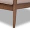 Baxton Studio Venza Walnut Wood Light Brown Upholstered Lounge Chair 140-7555 - alternate 2